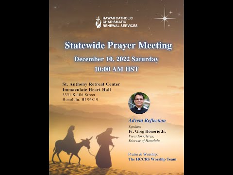 Advent Mission with Fr. Greg Honorio - December 10, 2022