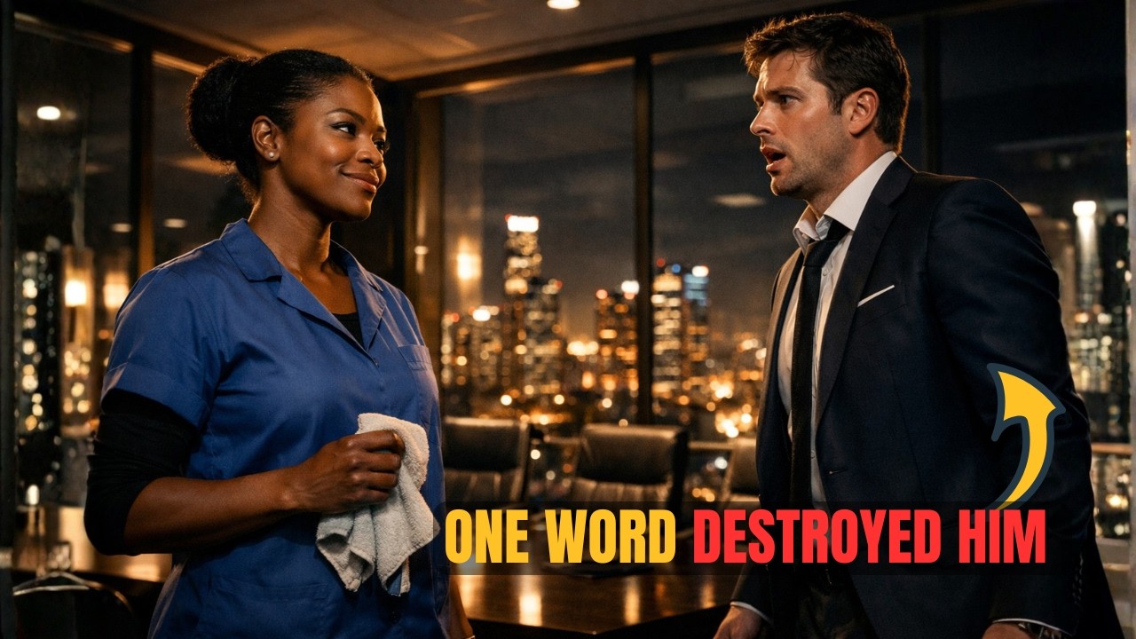 The Poor Cleaner with a PhD Who Silenced a Rude Billionaire CEO With Just One Word When He Tried to