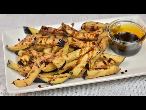 Bastones de berenjenas con miel de caña ¡Deliciosos!