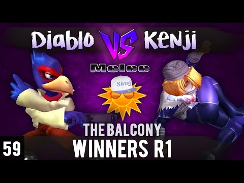 Melee @ The Balcony 59 - Winners Round 1 ft. Kenji (Sheik/Fox) vs. El Diablo (Falco/Falcon)