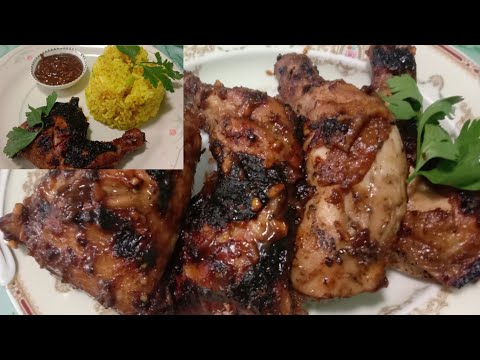 CHICKEN BBQ WITH PEANUT SAUCE AND JAVA RICE #chickenrecipe #bbqchicken #javarice