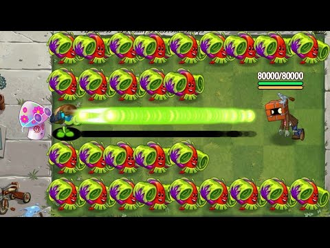 1000 Plants vs Brickhead Zombie LEVEL 50 - Who Will Win? - PvZ 2 Challenge v10.5.1