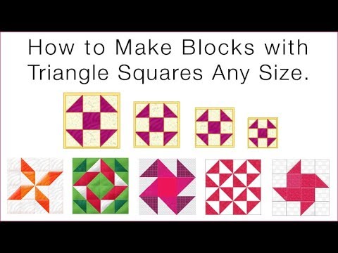Make Blocks with Triangle Squares Any Size. No Math!