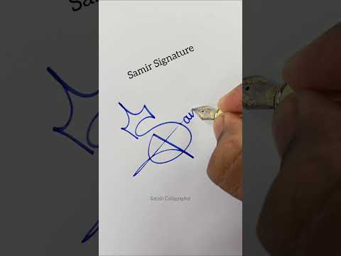 Samir Signature #signature @Satish.Calligraphy  | Letter S Signature | S Signature style #shorts