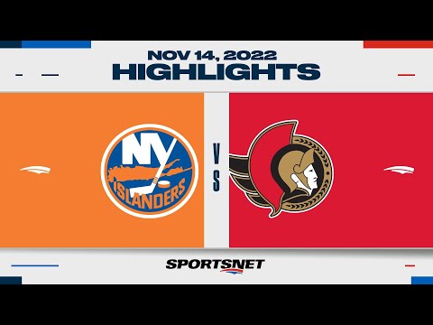 NHL Highlights | Islanders vs. Senators - November 14, 2022