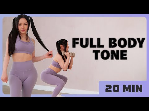 20 Min Full Body Tone | Weighted Workout | Get Toned Challenge