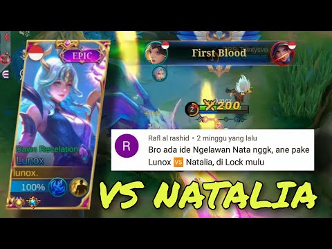 HARD AGAINST NATALIA ?? LUNOX GAMEPLAY MEET NATALIA ON RANK - LUNOX TUTORIAL - LUNOX BEST BUILD 2022