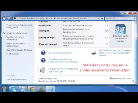 comment augmenter indice de performance windows 7