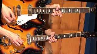 Sgt Pepper&#39;s Lonely Hearts Club Band (Reprise) - Guitar Tutorial (HD) - Epiphone Casinos