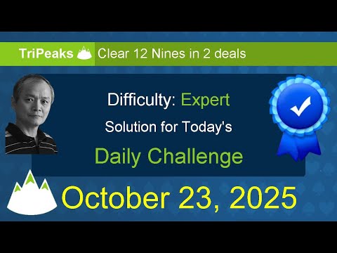 Microsoft Solitaire Collection: TriPeaks - Expert - October 23, 2025