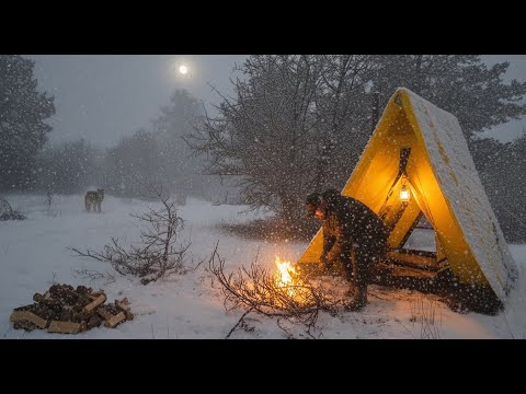 Caught in a Heavy Snowstorm and Snowfall - Deep Snow Camp in Heavy Snowfall - 5 Episodes