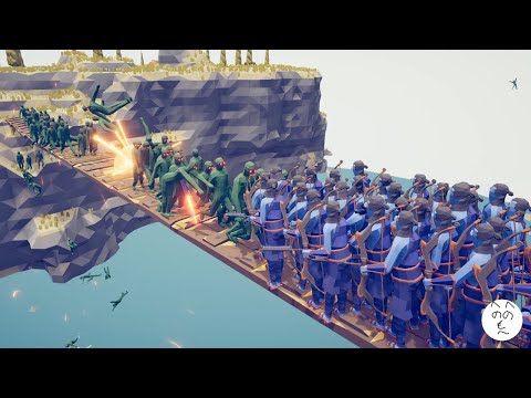 Which Ranged Units can Defend Bridge from ZOMBIE? TABS Map Creator Totally Accurate Battle Simulator