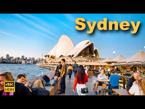 Sydney Australia Walking Tour - Opera House at Sunset | 4K HDR