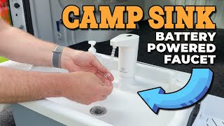 🚰 Mighy Sink Review | Best Portable Camping Sink with Battery Operated Electric Faucet 🏕️