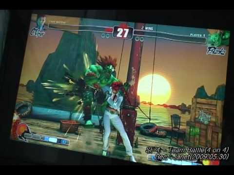 Street Fighter 4 - Team Battle (4 on 4) Kage(CV) VS ddook(Bl)