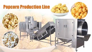 How is popcorn made in factory? | fully automatic popcorn production line with high outputs and rate