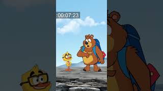 Mountain Mishap! Bird Learns Gravity Is Faster 😂⛰️ #Shorts