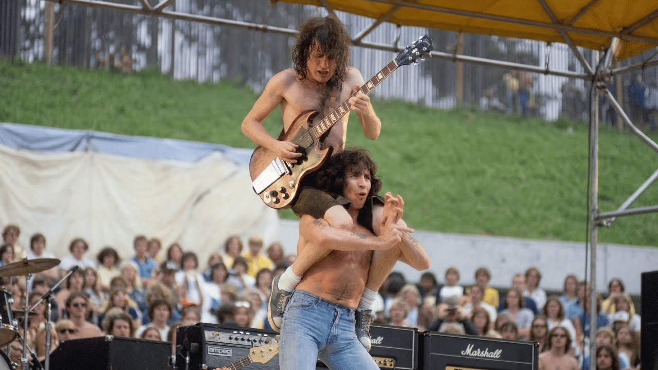AC/DC at Oakland 1979. With Bon Scott, this is what a rock band looks like.