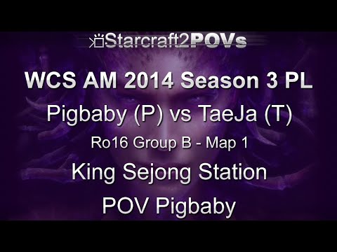 SC2 HotS - WCS AM 2014 S3 PL - Pigbaby vs TaeJa - Ro16 Group B - Map 1 - King Sejong - Pigbaby