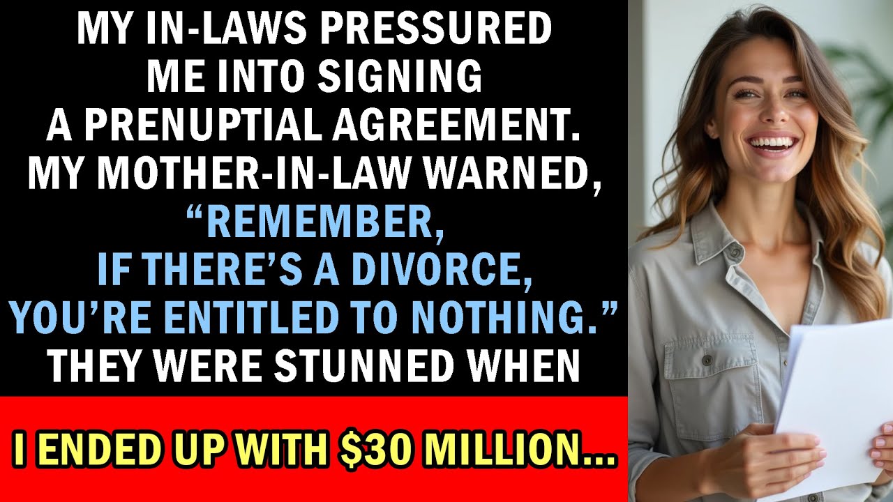 My in-laws pressured me into a marriage contract. They were stunned when I got $30M...