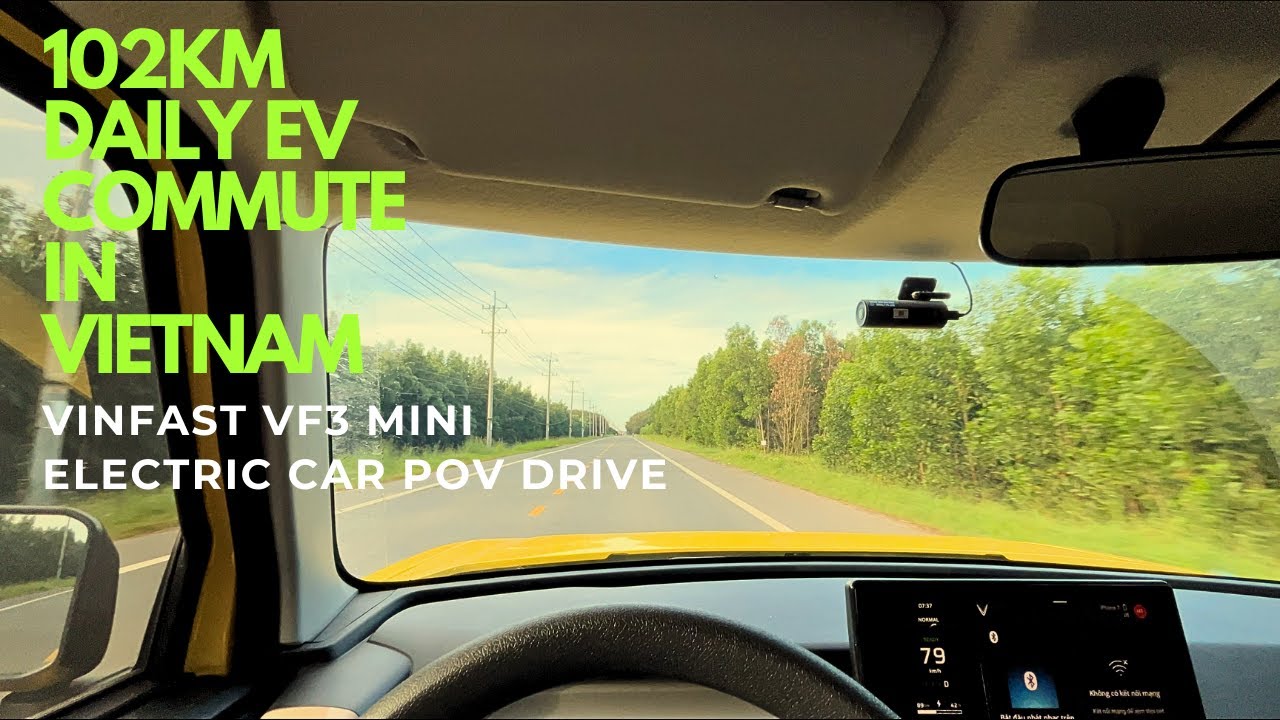 102km Daily EV Commute in Vietnam | VinFast VF3 Mini Electric Car POV Drive
