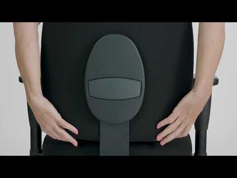 Kontorsstol Lanab Group LD 6135 Svart Stol med Justerbar Sits & Ryggstöd