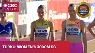 Women's 3000m steeplechase (with cut-aways) decided by 0.43 at Continental Tour in Turku, Finland
