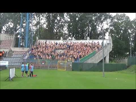 Kibice Miedzi i Śląska na meczu z Odrą w Opolu