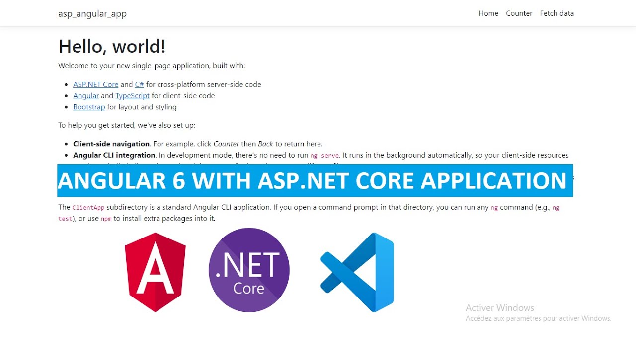 Create Angular 16 with ASP.NET Core 6 application in Visual Studio Code