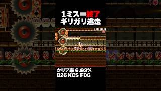 マリオメーカー2 圧迫感のあるガリガリから逃げろ クリア率6.93% ゲーム実況