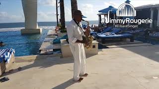 Vue beach Canggu bali with Bali dj sax Jimmy Rougerie