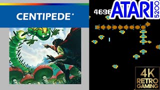 Centipede Atari 5200 4k Gameplay