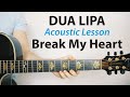 Dua Lipa - Break My Heart: Acoustic Guitar Lesson TAB, Chords, Play-Along Dua Lipa - Break My Heart: Acoustic Guitar Lesson TAB, Chords, Play-Along