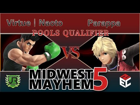 Midwest Mayhem 5 POOLS QUALIFIER - Virtue | Naoto (Little Mac) vs Parappa (Shulk, Bowser Jr)