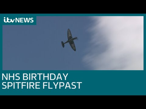 NHS 72nd birthday spitfire flypast | ITV News