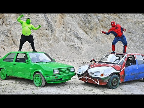 Spider-Man Car VS Hulk Car