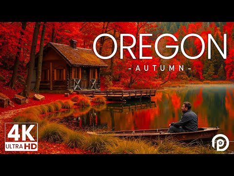 Autumn in Oregon 4K - Exploring Scenic Mountain and Lakes, Stunning Fall Scenery of Aspen Forests