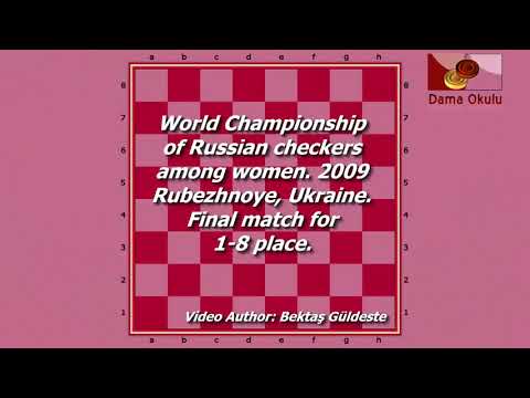 Mosalova Julia (RUS) - Fedorova Natalia (RUS). World Draughts-64_women-2009. Final.