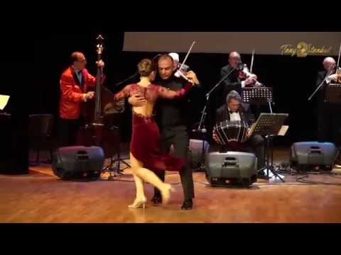 Utku Kuley  and  Iris Basak Dogdu  are  dancing  to  a  tango  by  Los reyes del tango  at  TanGO TO Istanbul  in  2019