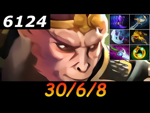 Dota 2 Monkey King 6124 MMR 30/6/8 (Kills/Deaths/Assists) Ranked Full Gameplay