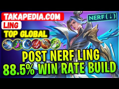 Post Nerf Ling, 88.5% Win Rate Build [ Top Global Ling ] Takapedia.com - Mobile Legends Gameplay