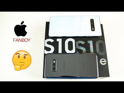 Apple Fanboy Unboxes Samsung Galaxy S10e & S10+! | Galaxy S10 Unboxing & First Impressions Video