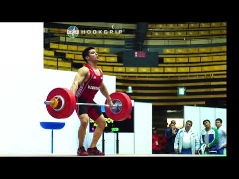 Azamat Sharipov (85) - 140kg & 143kg Snatches @ 2016 Asian Junior Championships