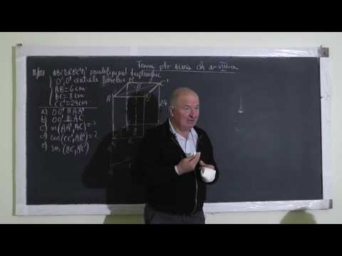 1/2 Lectia 1125 Unghiul a 2 drepte in spatiu Paralelipiped, Piramida triunghiulara Tetraedru Clasa 8