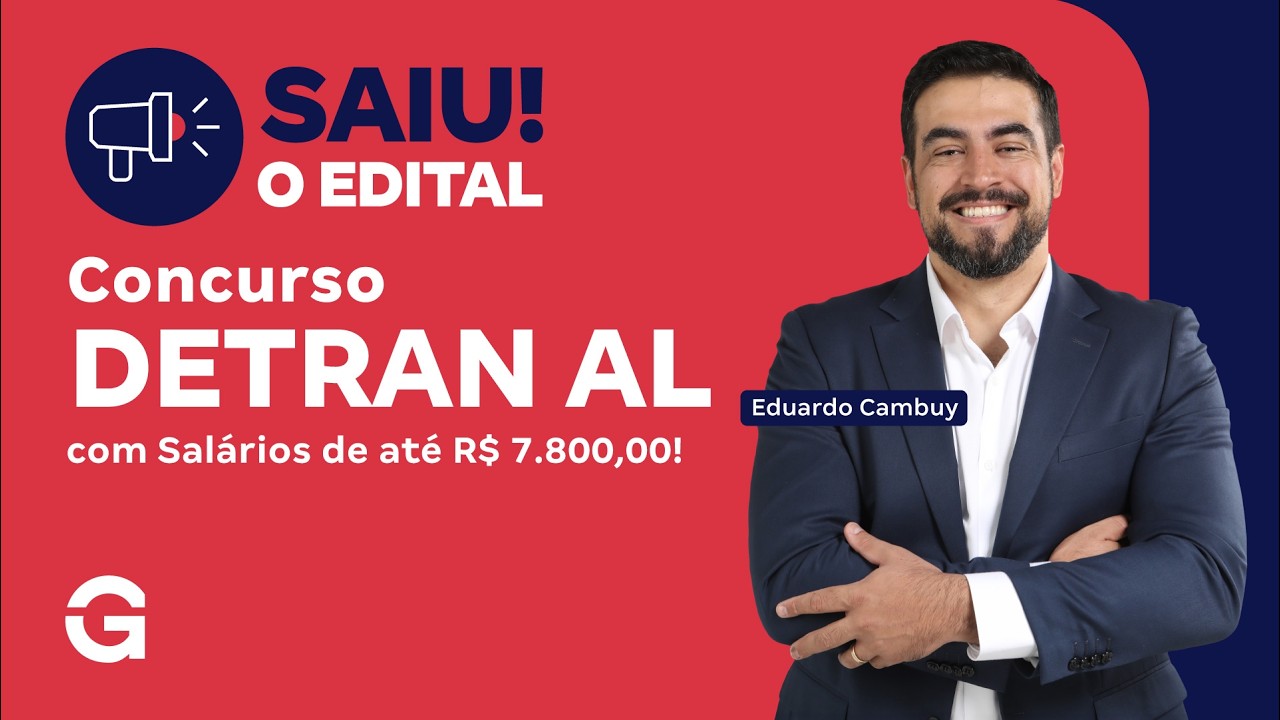 Concurso DETRAN AL 2026: Saiu o Edital com Salários de até R$ 7.800,00!