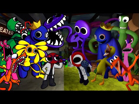 [SWAP] New 2D Rainbow Friends VS New 3D Rainbow Friends Remake Final Ver 🎶 (NEW 2D RED,YELLOW,PINK)