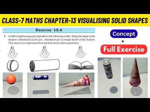Class 7 Maths Chapter 13 Visualising Solid Shapes NCERT Exercise 13.4 full Solved #class7maths