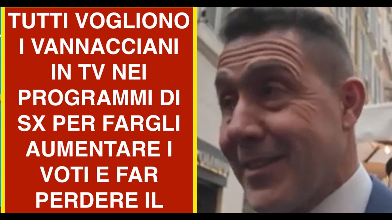 TUTTI VOGLIONO I VANNACCIANI IN TV NEI PROGRAMMI DI SX PER FARGLI AUMENTARE I VOTI E FAR PERDERE IL