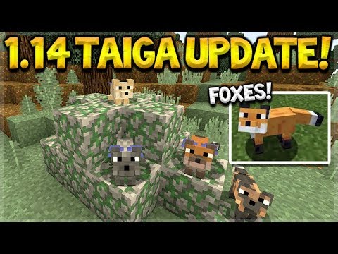 ECKOSOLDIER - Minecraft 1.14 Taiga Biome Update - NEW Berries, Campfires & Foxes Mob!