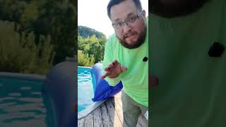 The Poolhacker Pool Pillow helps protect above-ground pools during winter by sup